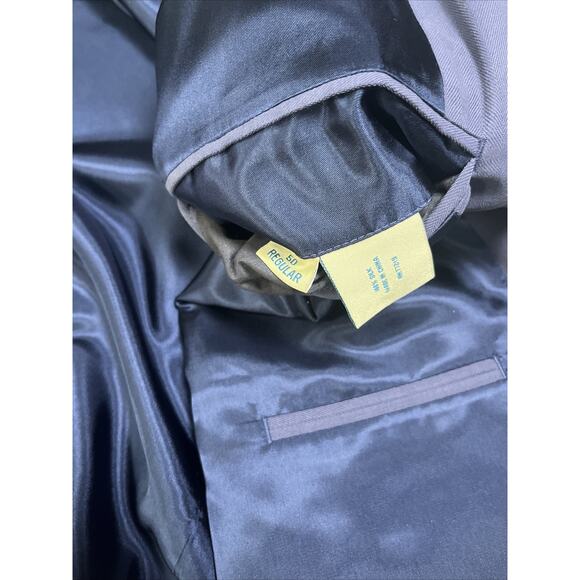 Joseph & Feiss Men’s Blue Silk 3 Button Blazer 50R No Vent - Picture 9 of 10